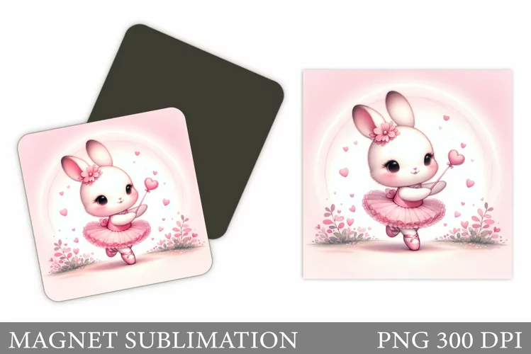 Cute Bunny Magnet Design. Cute Bunny Sublimation