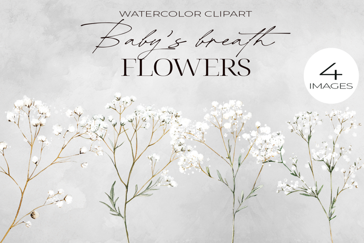 Watercolor Flower Clipart Image 4
