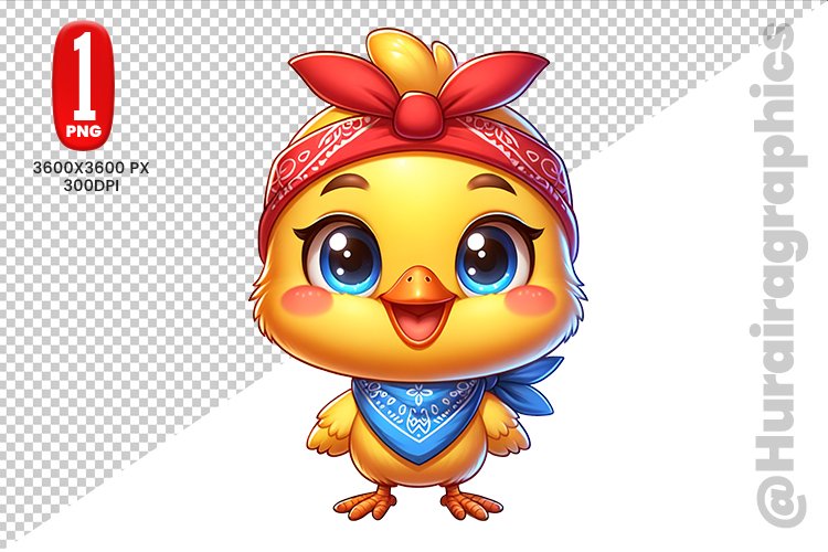 Cute Hen Clipart - PNG File