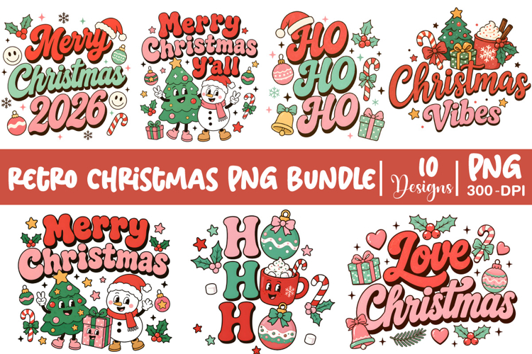 Retro Christmas Sublimation, Trending Christmas PNG, Santa