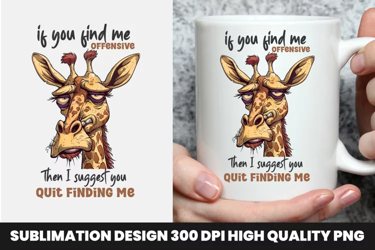 Giraffe Sarcastic mug Design