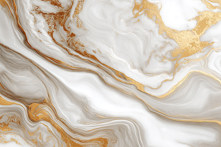 A beautiful marble texture with golden and white swirling