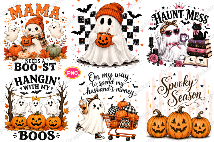Funny Halloween Shirt, Spooky Season PNG, Ghost Sublimation