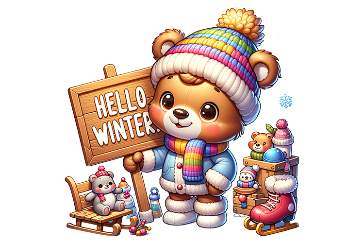 Hellow Winter Clipart - PNG File