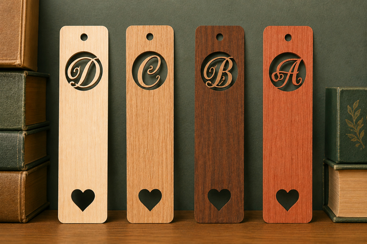 Custom Letter Laser Cut Bookmark
