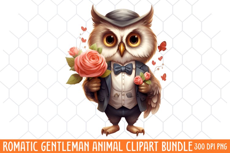 Romatic Gentleman Animal clipart