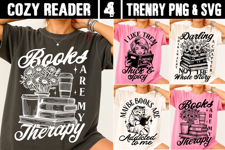 Cozy Reader SVG PNG Bookish Aesthetic Reading Life