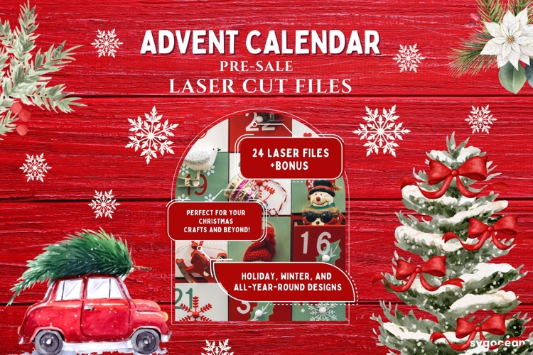 Laser Cut Advent Calendar 24 Premium Files | Glowforge | SVG