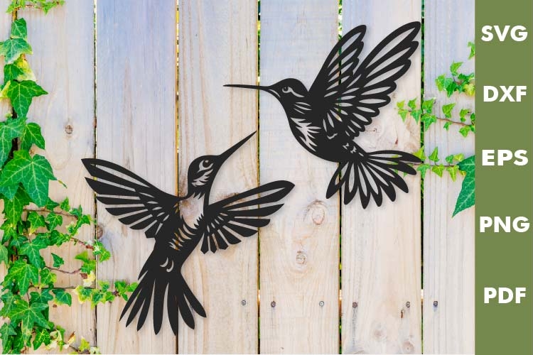 Hummingbird Wall Art Design, Laser cut, Cricut