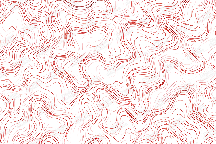 Red Abstract Wavy Line Pattern Background Design Art example image 1