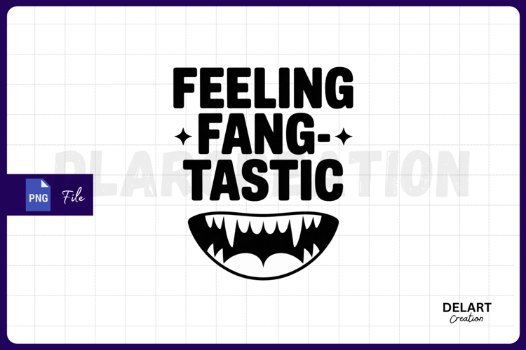 Feeling Fang Tastic Vampire Halloween PNG Design
