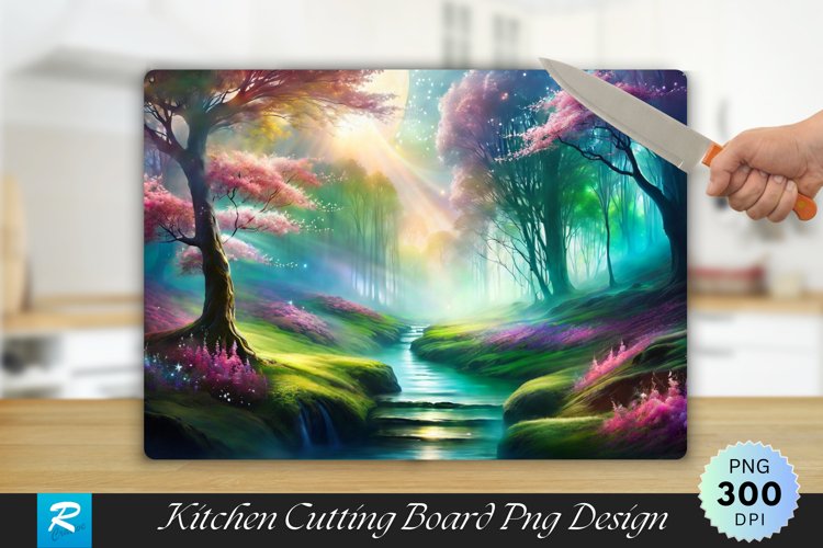 Nature Cutting Board Sublimation Design example image 1