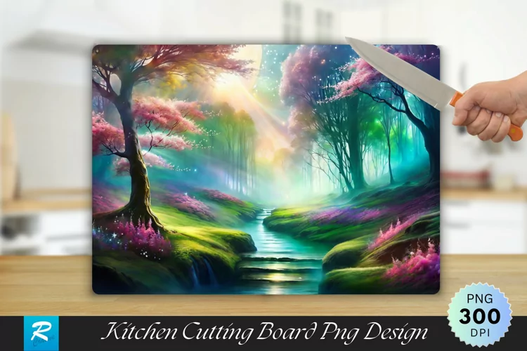 Nature Cutting Board Sublimation Design