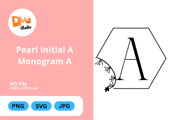 Pearl Monogram Svg Image 6