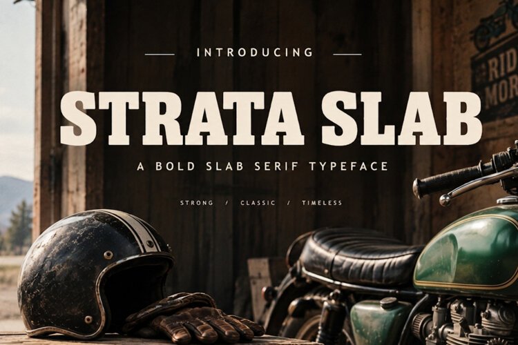 STRATA SLAB - Bold Slab Serif Typeface example image 1