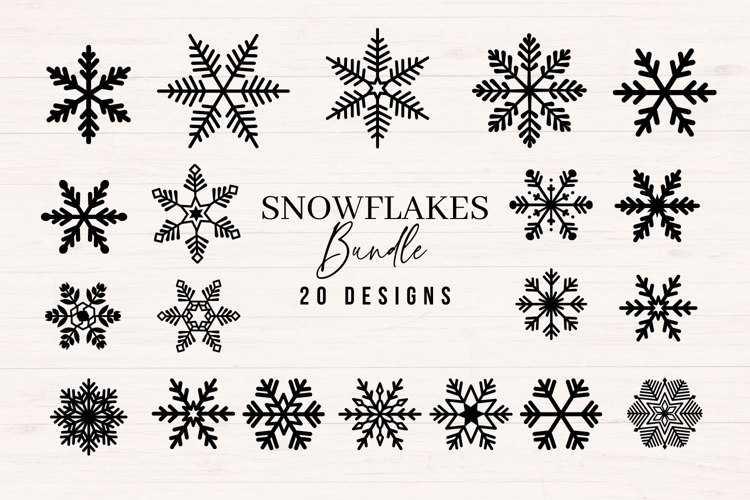 Snowflake SVG Bundle Christmas Winter Cut Files