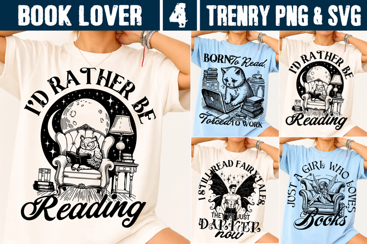 Book Lover SVG PNG Reading Quote Aesthetic Reader