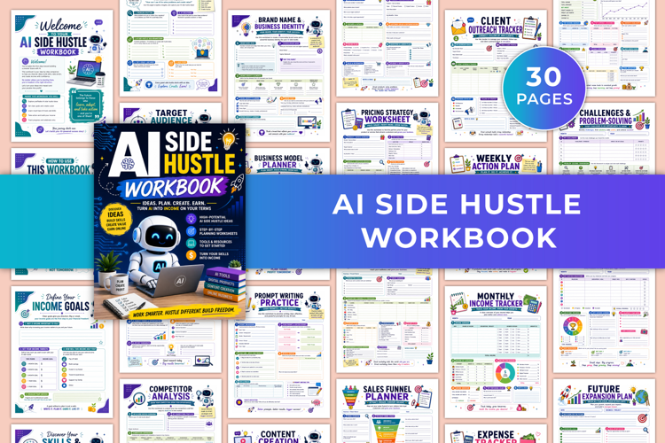 AI Side Hustle Workbook | Business Planning, Income & Growth