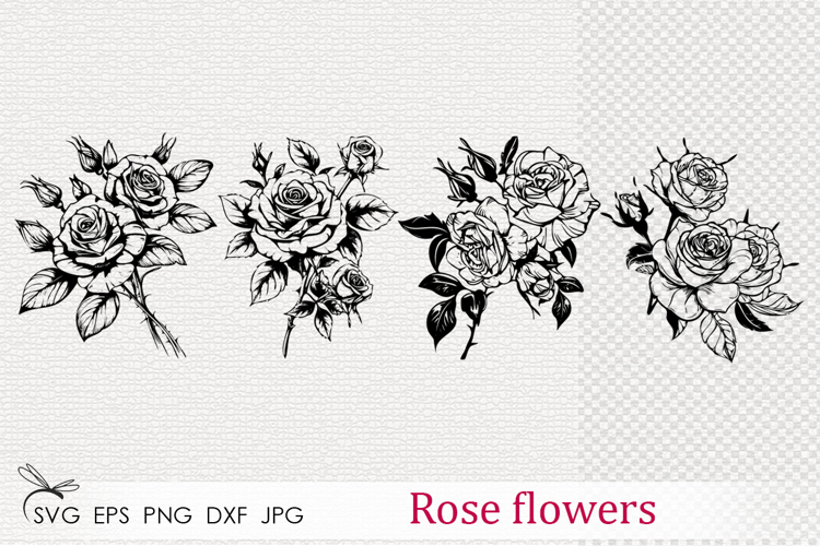 Rose flowers SVG