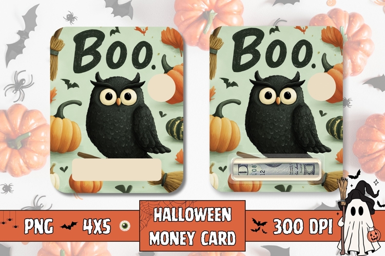 Boo Halloween Money Card, Printable Halloween Print
