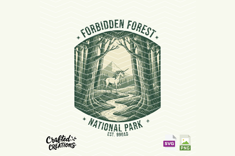Forbidden Forest National Park SVG, HP Inspired Shirt Design