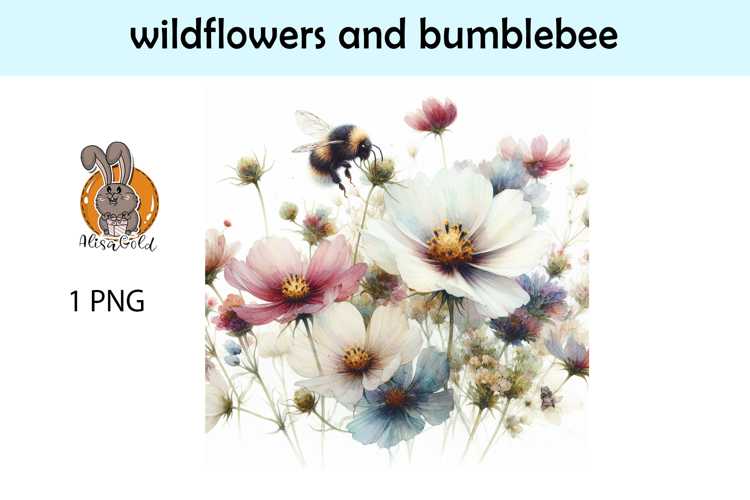 wildflowers, bumblebee
