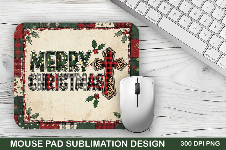 Merry Christmas Mouse Pad Sublimation - Christmas Design