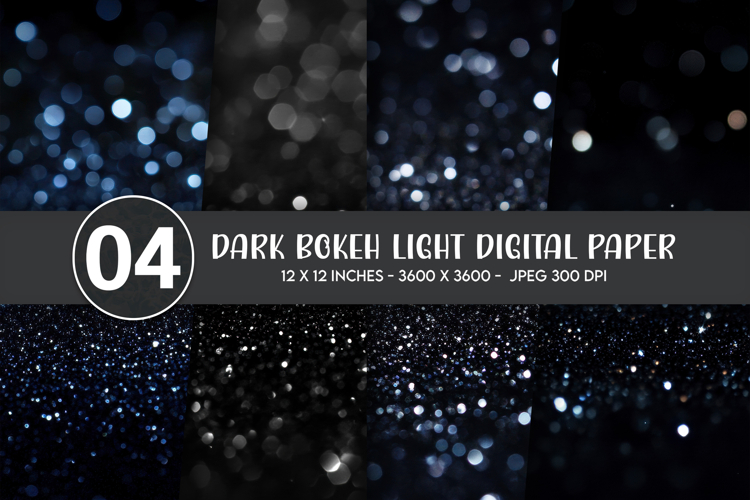 Dark Bokeh Light Digital Paper