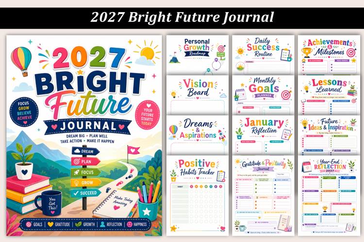 2027 Bright Future Journal | Printable Growth Journal
