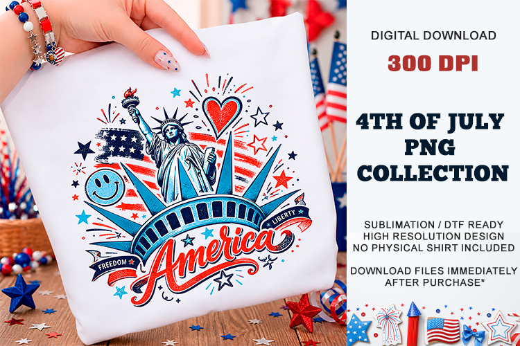 America Liberty Crown PNG | Sublimation DTF