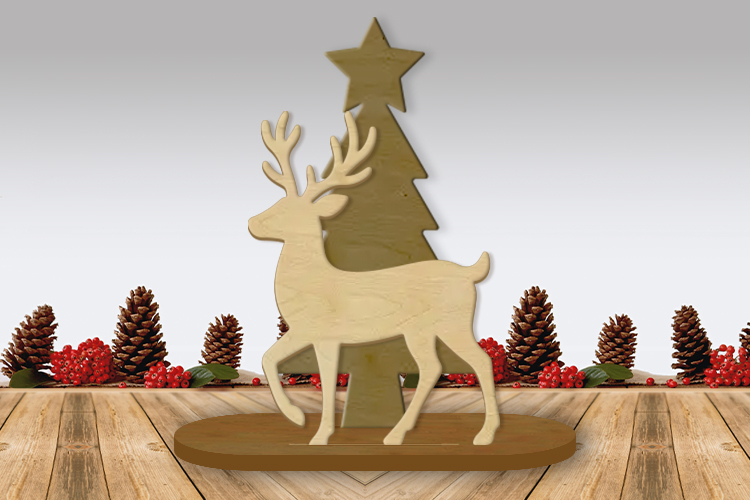 Christmas Scene Stand Laser Cut