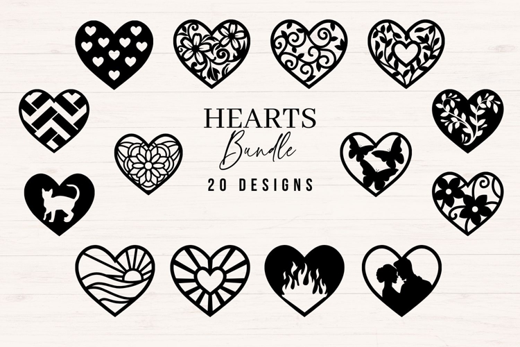 Heart SVG Bundle - svg, png, dxf