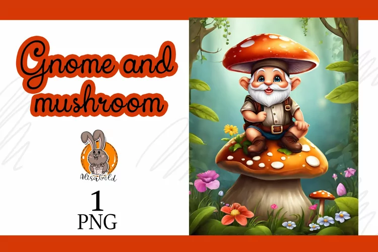 gnome and fly agaric