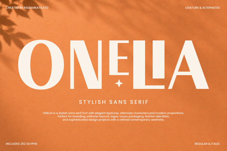 Onelia - Stylish Sans Serif Font