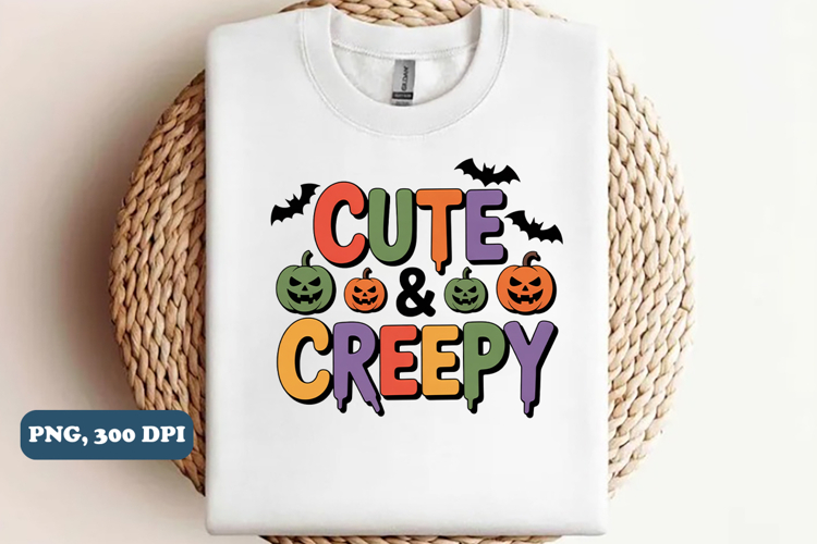 Cute and creepy Halloween PNG sublimation Design, png design