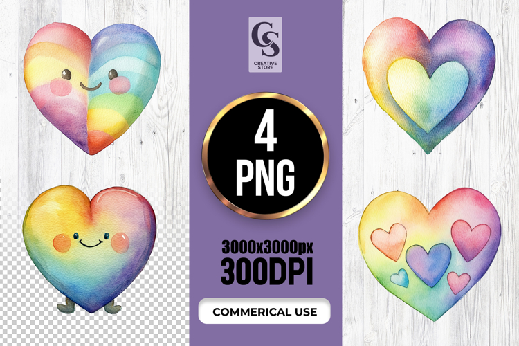 Watercolor Rainbow Clipart