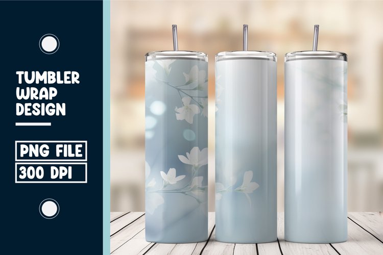 Flower Tumbler Wrap Design