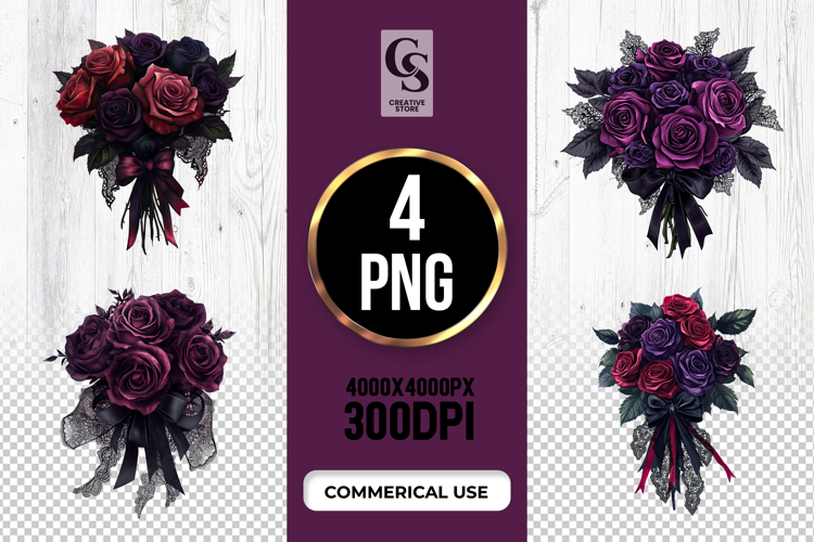 Purple Rose Png Image 3