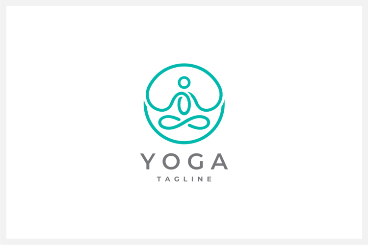 Infinity Yoga Logo Design Vector Illustration