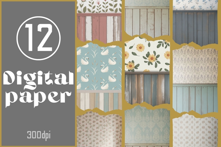Rustic Floral Digital Paper