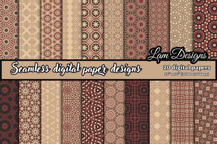 Geometric Seamless digital papers, Seamless pattern