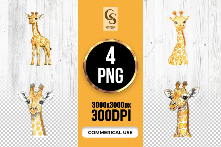 Cute Giraffe Clipart Image 9