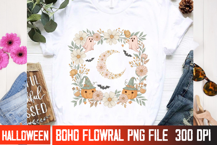 Gothic Halloween Floral Art | Spooky Elegant Shirt Design