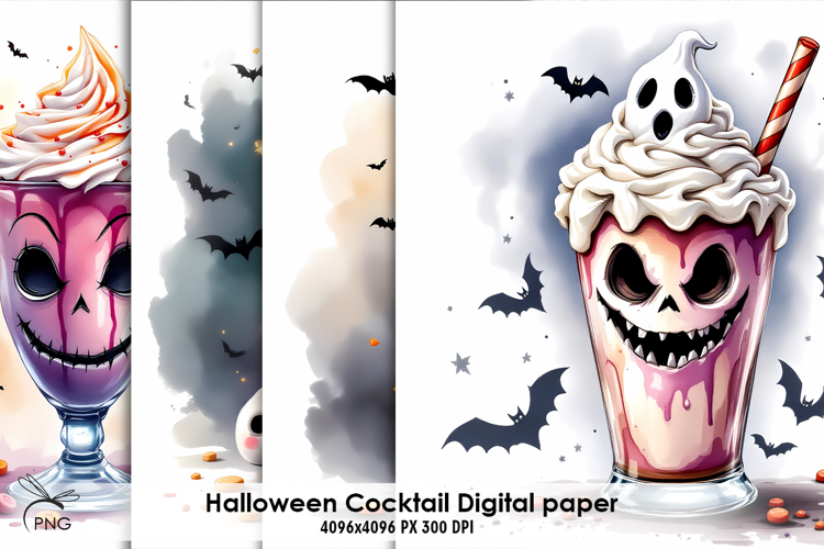 Halloween Cocktail digital paper