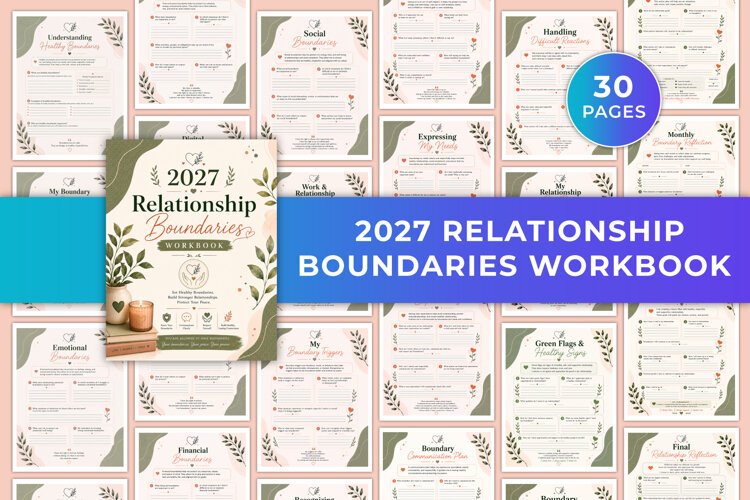 2027 Relationship Boundaries Workbook Kdp interiors example image 1