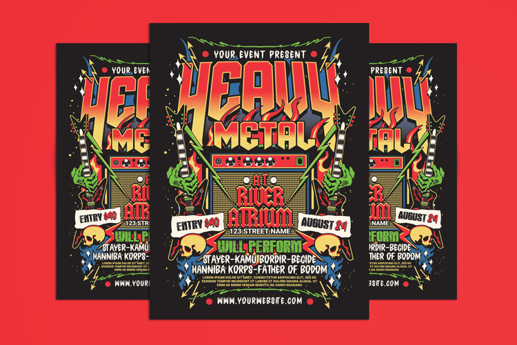 Heavy Metal Music Event Flyer