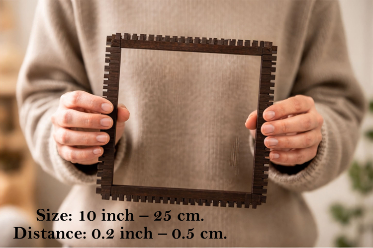 Weaving loom square 4 side small digital download file fiber