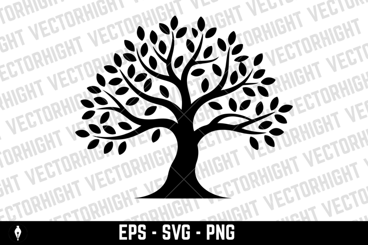Olive tree silhouette icon. Design element for logo, label,