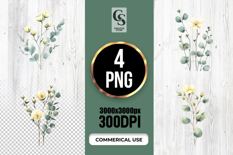 Yellow flower clipart