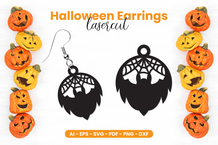 Halloween Earrings Laser Cut